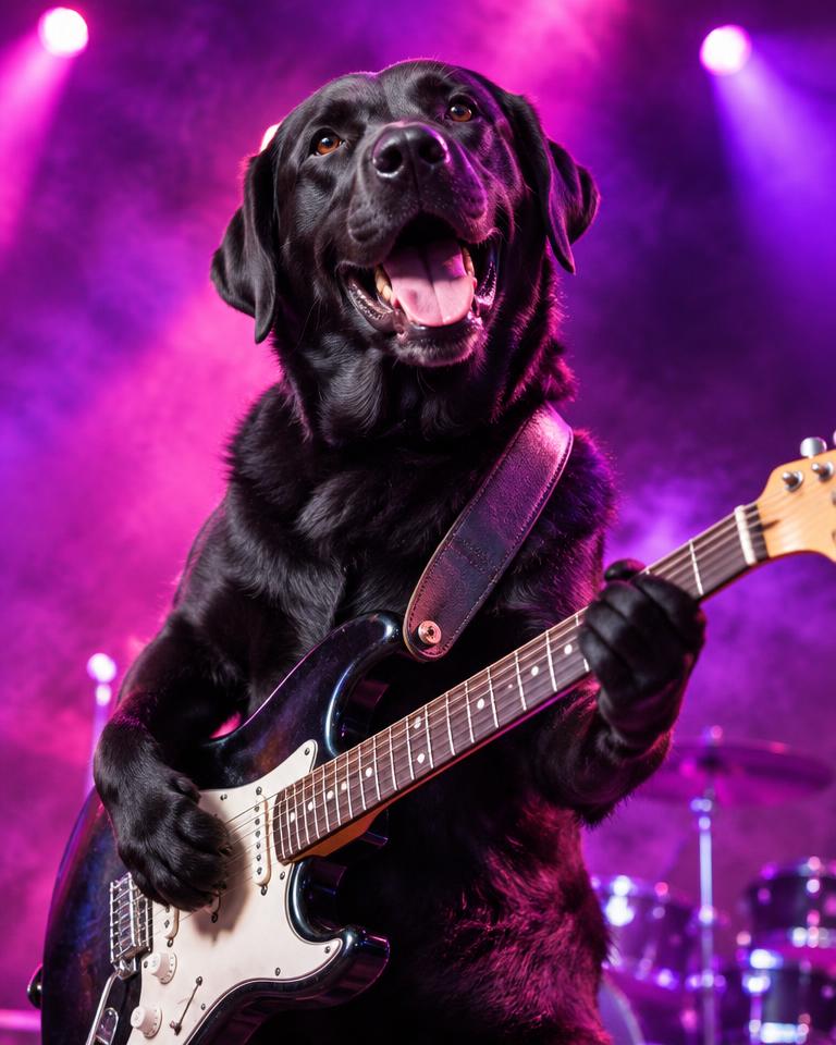 Sample art: a black lab as Jack Black Lab