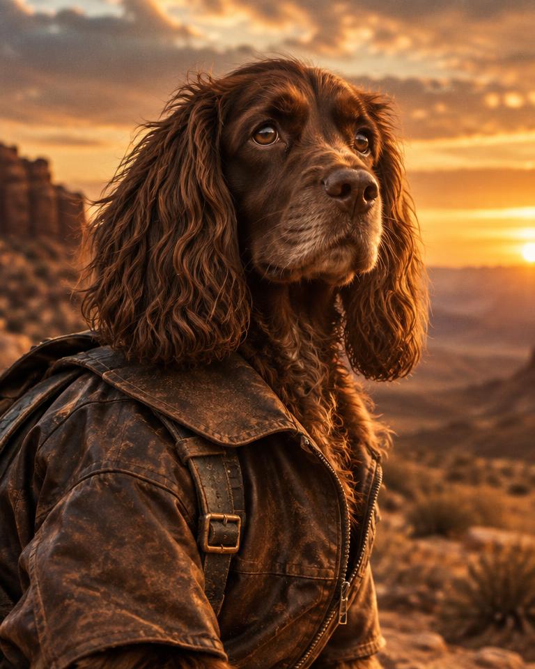 Sample art: a dog as Pedro Pawscal
